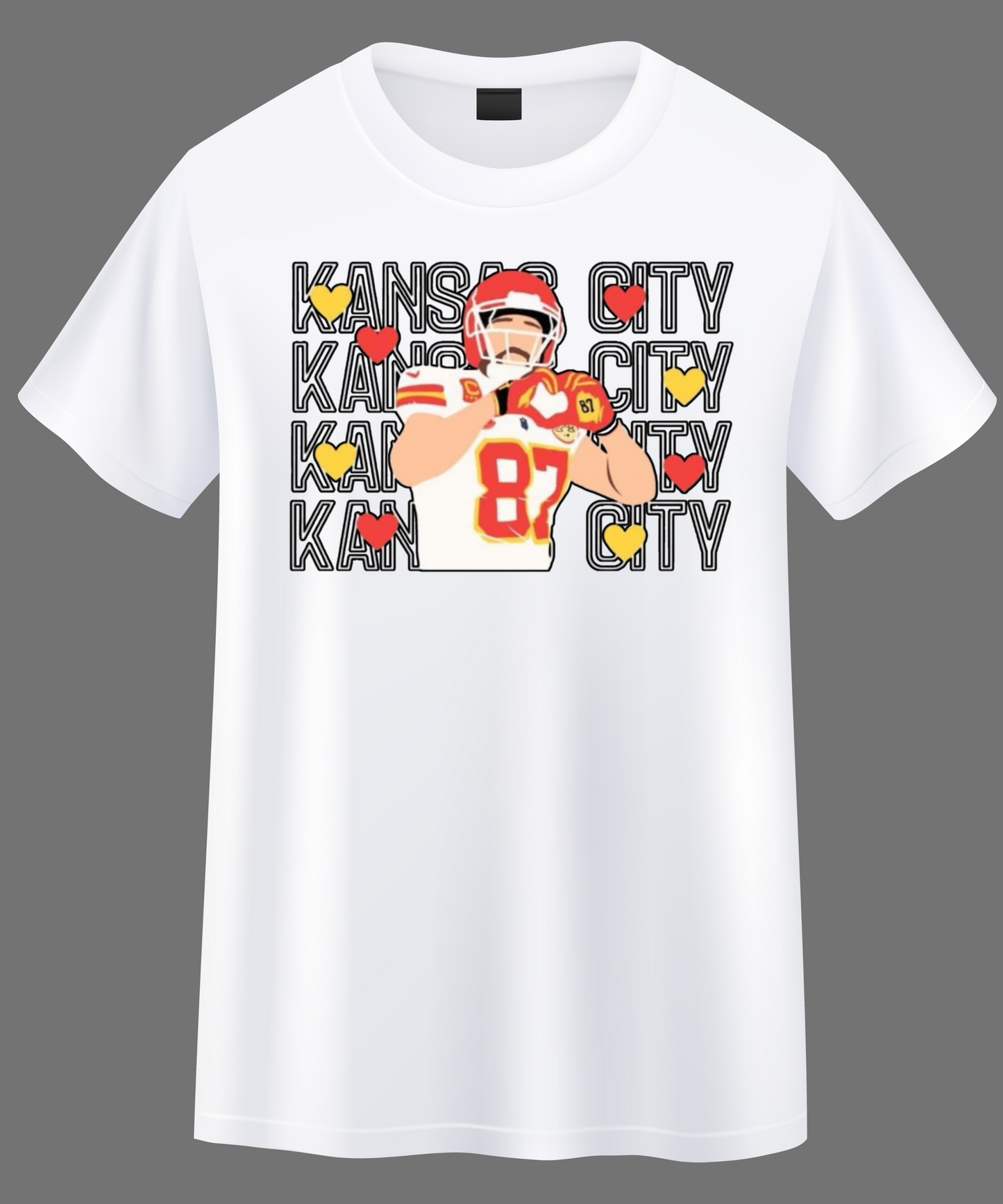 KC HEART HANDS - Chiefs - Soft Style Premium TShirt - White