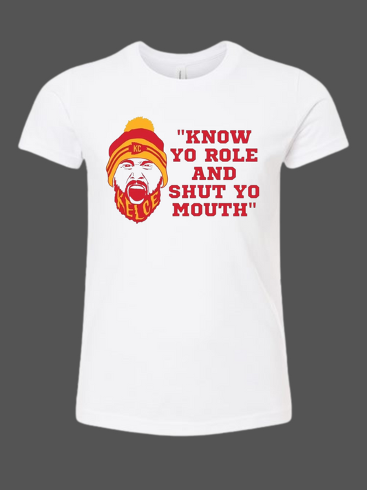 KELCE KNOW YOUR ROLE - Chiefs - Soft Style Premium TShirt - White